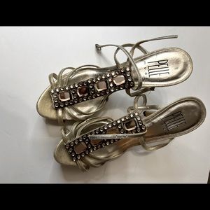 Pelle  Moda  gold straps heels